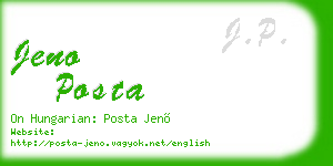 jeno posta business card